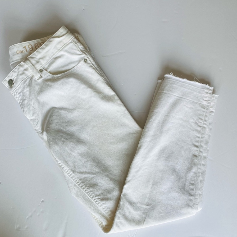 Gap, Real Straight White Jeans, size 27P